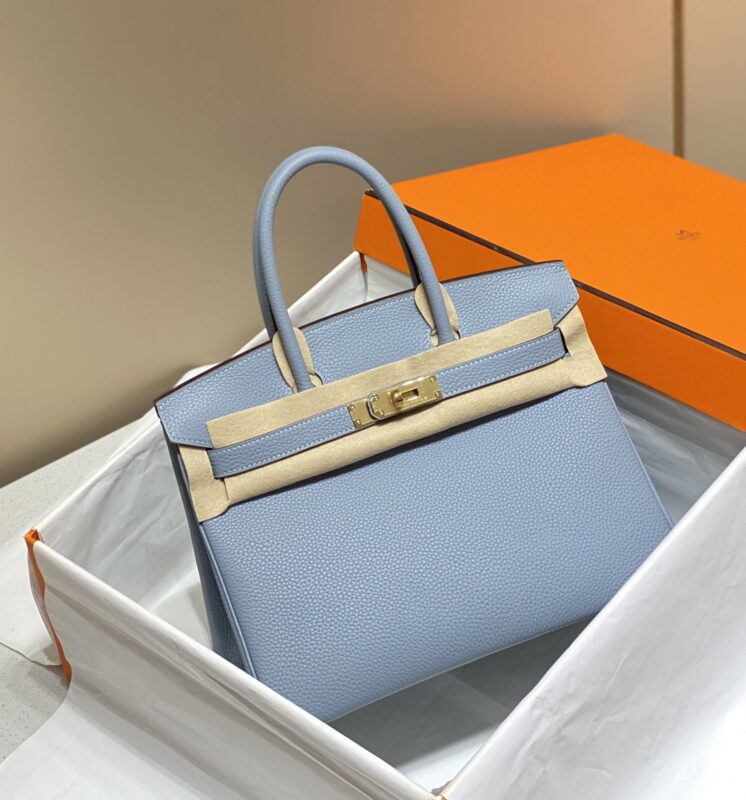 Replica Hermes Birkin Linen Blue - Best Fake Designer Bags