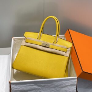 Replica Hermes Birkin Amber Yellow - Best Fake Designer Bags