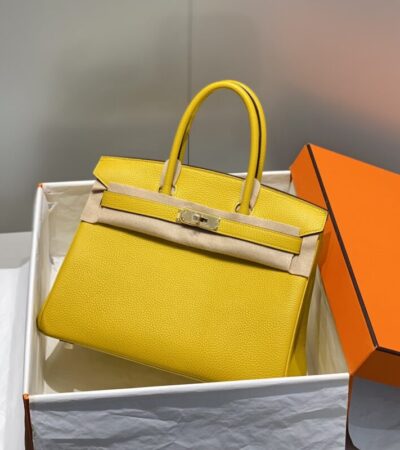 Replica Hermes Birkin Amber Yellow - Best Fake Designer Bags