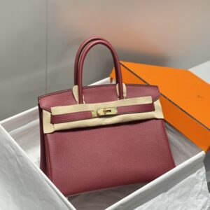 Replica Hermes Birkin Bordeaux Red - Best Fake Designer Bags