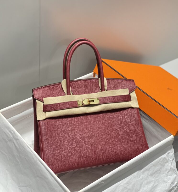 Replica Hermes Birkin Bordeaux Red - Best Fake Designer Bags