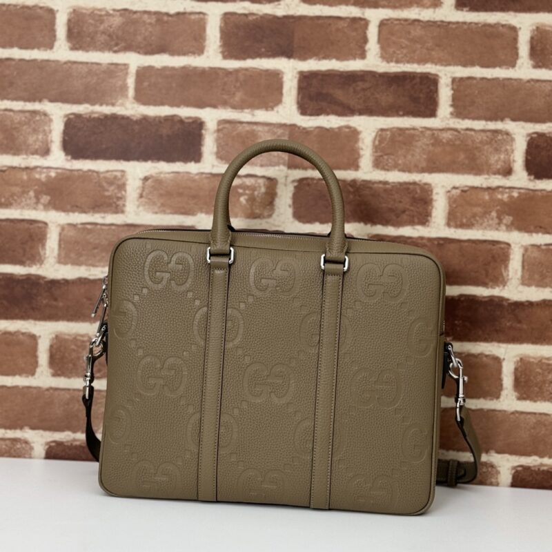 Replica Gucci  Briefcase GG Leather Brown - Best Fake Designer Bags