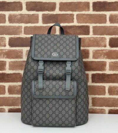 Replica Gucci Large Ophidia Backpack Grey - Best Fake Designer Bags