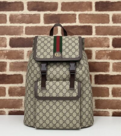 Replica Gucci Large Ophidia Backpack Beige - Best Fake Designer Bags