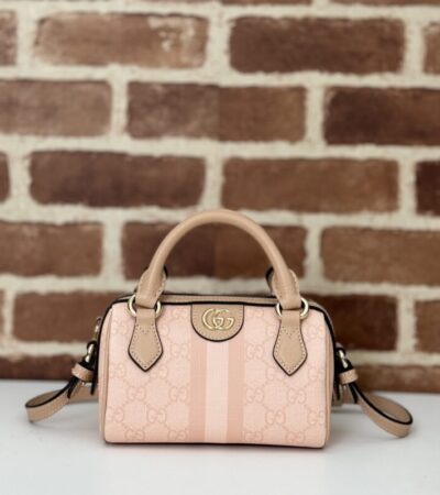 Replica Gucci GG Ophidia Boston Pink - Best Fake Designer Bags