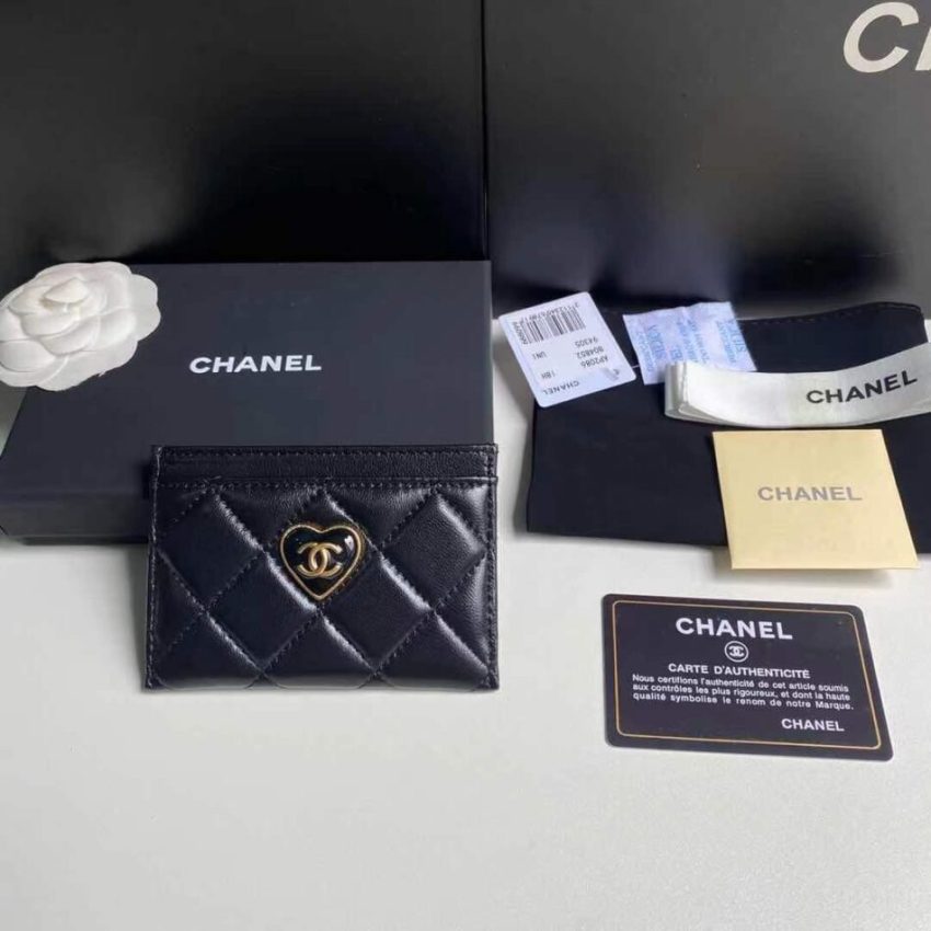 Replica Chanel Flap Card Holder Heart - Best Fake Designer Bags