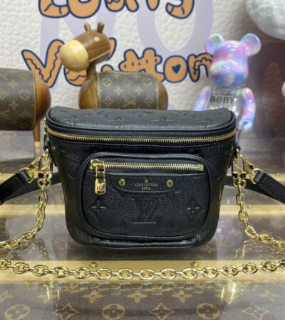 Replica Louis Vuitton Bumbag Mini Full Black - Best Fake Designer Bags