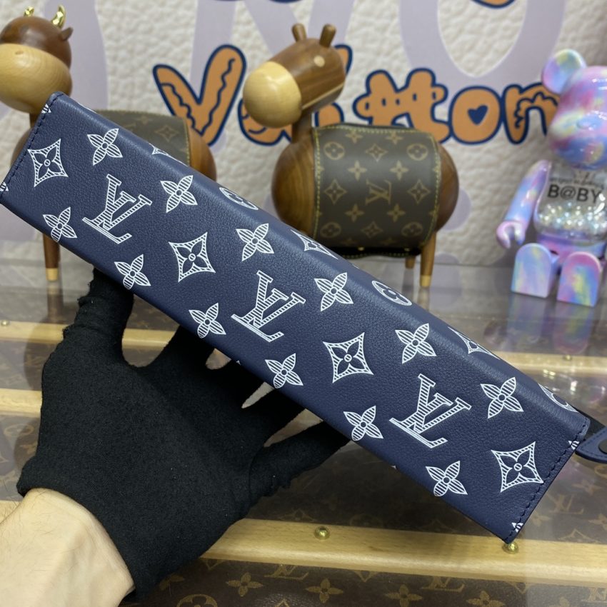 Replica Louis Vuitton Pochette Voyage Dark Blue - top-rated replica designer bag