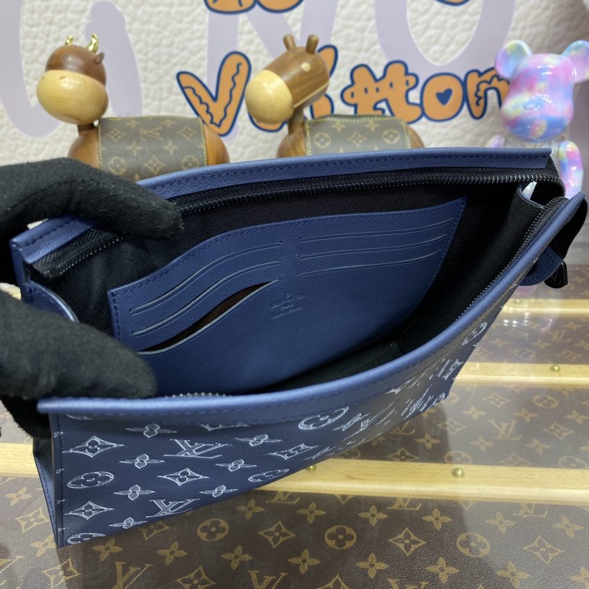Replica Louis Vuitton Pochette Voyage Dark Blue - best-selling designer handbag dupe