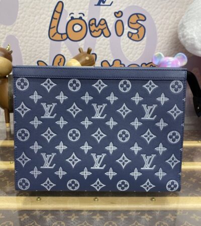 Replica Louis Vuitton Pochette Voyage Dark Blue - Best Fake Designer Bags