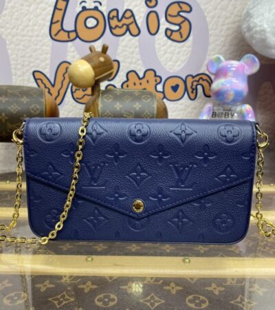 Replica Louis Vuitton Félicie Pochette Dark Blue - Best Fake Designer Bags