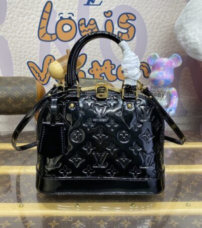 Replica Louis Vuitton Alma BB Black Patent - Best Fake Designer Bags