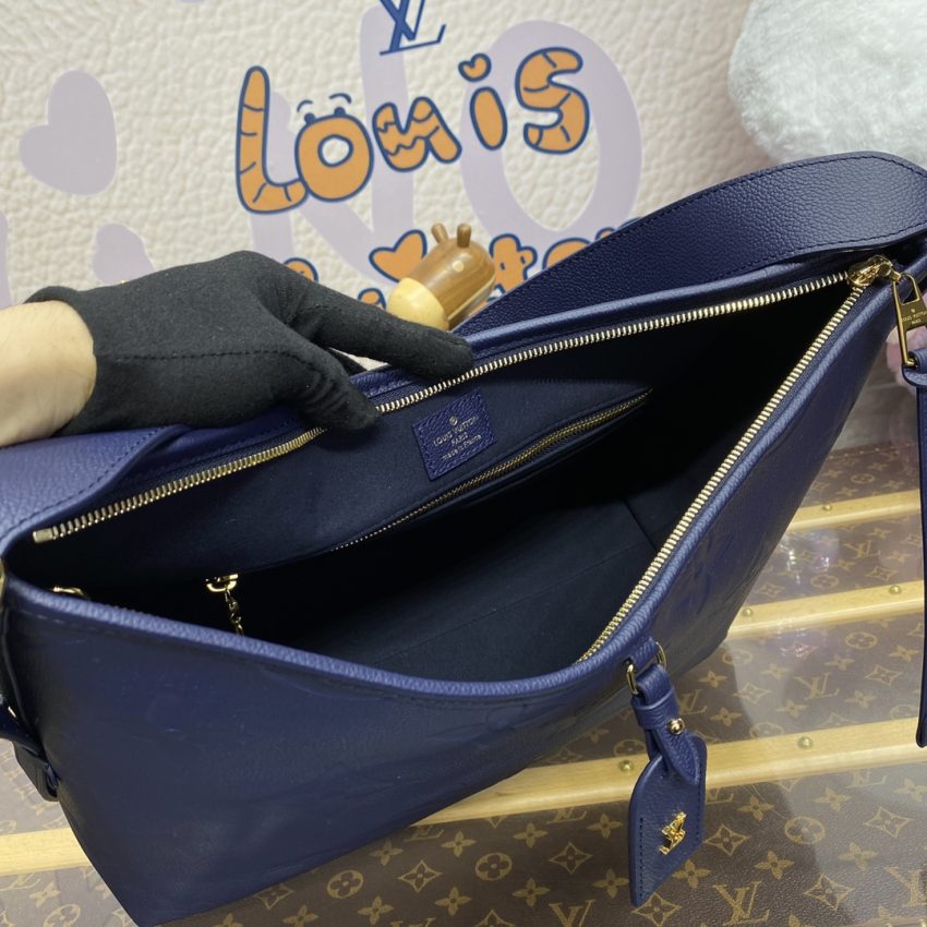 Replica Louis Vuitton Carry All MM Dark Blue - high-end fake designer purse