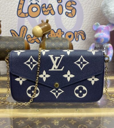 Replica Louis Vuitton Félicie Pochette Blue White - Best Fake Designer Bags