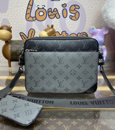 Replica Louis Vuitton Trio Messenger Grey - Best Fake Designer Bags