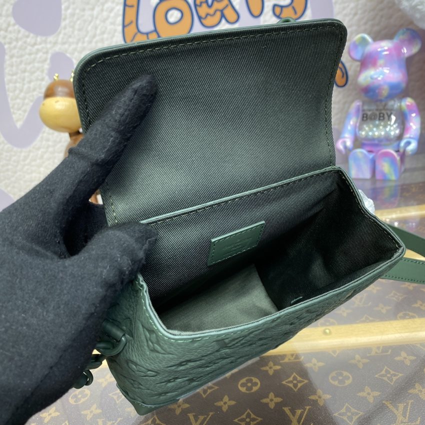 Replica Louis Vuitton Nano Steamer Green - premium 1:1 fake handbag model