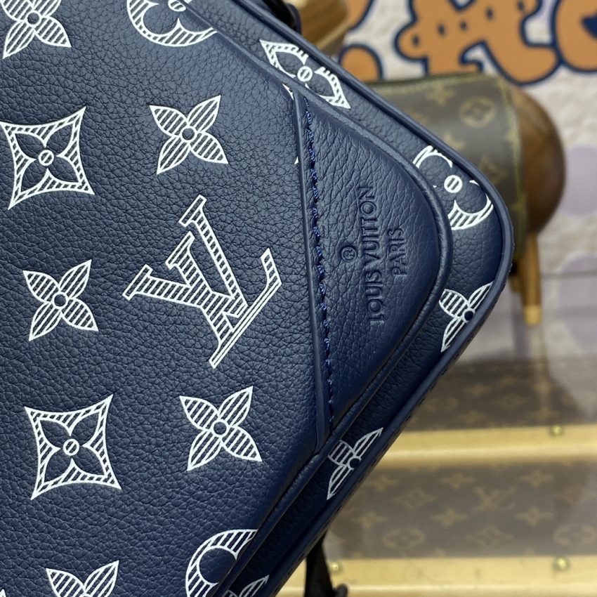 Replica Louis Vuitton Trio Messenger Blue&White - premium 1:1 fake handbag model
