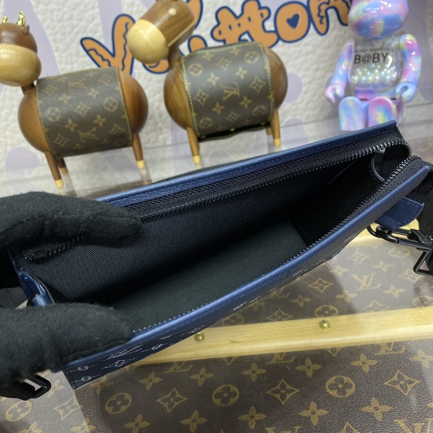 Replica Louis Vuitton Gaston Wearable Wallet Blue - premium 1:1 fake handbag model