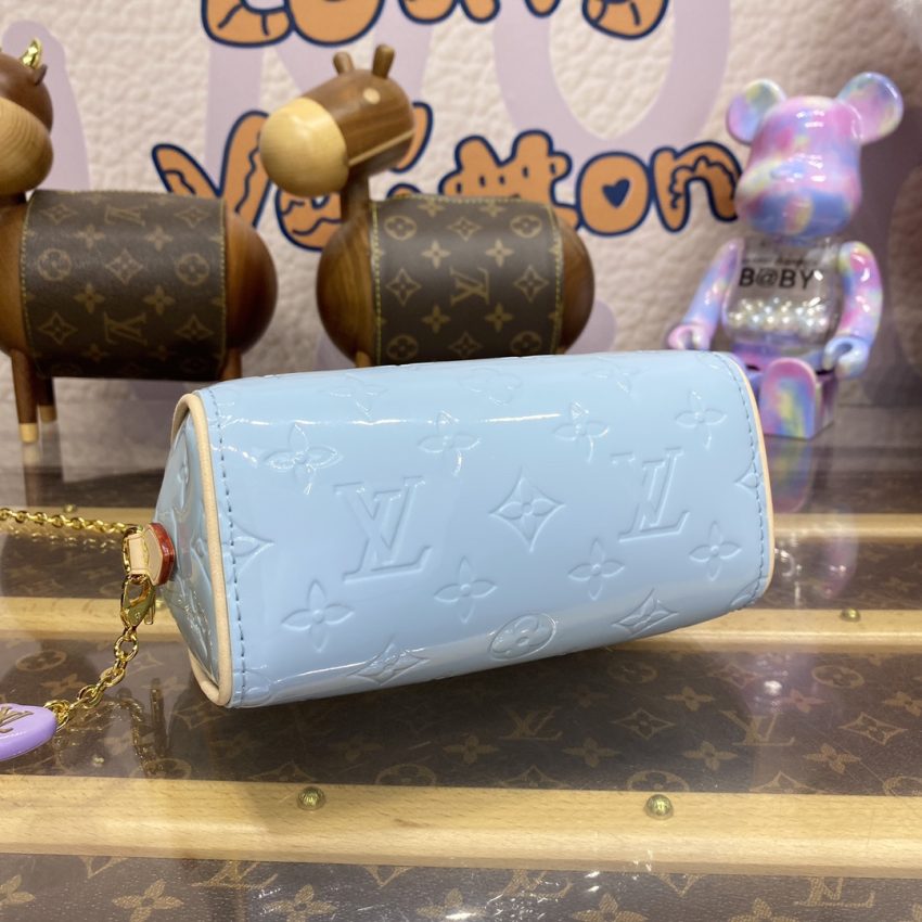 Replica Louis Vuitton Speedy Nano Blue Patent - premium-grade designer purse dupe