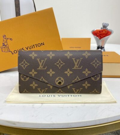 Replica Louis Vuitton Sarah Wallet Brown - Best Fake Designer Bags