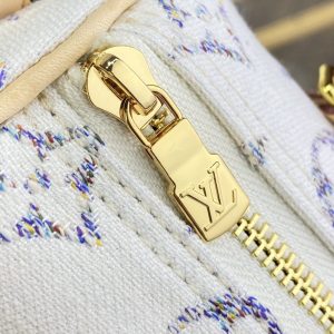 Replica Louis Vuitton Speedy Bandouliere 20 White Grey - realistic designer-inspired fake bag