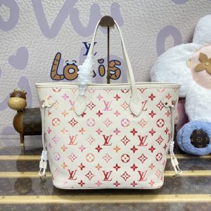 Replica Louis Vuitton Neverfull MM White Orange 1 Replica Louis Vuitton Neverfull MM White Orange - high-accuracy replica luxury purse