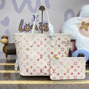 Replica Louis Vuitton Neverfull MM White Orange 7 Replica Louis Vuitton Neverfull MM White Orange - best-selling designer handbag dupe