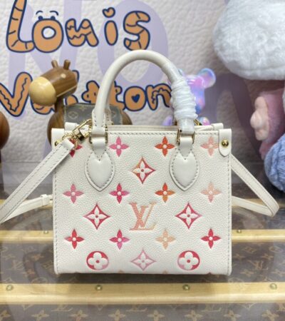 Replica LV OnTheGo White Orange - Best Fake Designer Bags