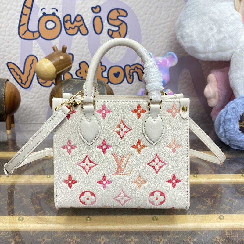 Replica LV OnTheGo White Orange - Best Fake Designer Bags