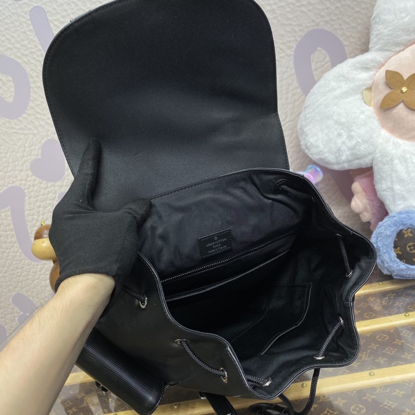 Replica Louis Vuitton Christopher Backpack Black - top-tier luxury replica shoulder bag