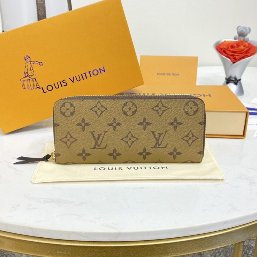 Replica Louis Vuitton Clemence Wallet Light Brown 1 Replica Louis Vuitton Clemence Wallet Light Brown - elite superclone designer purse