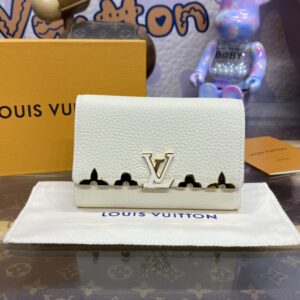 Replica Loius Vuitton Capucines Compact Wallet White - Best Fake Designer Bags