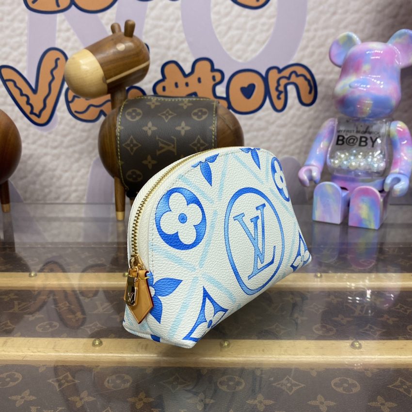 Replica Louis Vuitton Pochette Cosmétique Blue - near-authentic luxury replica handbag