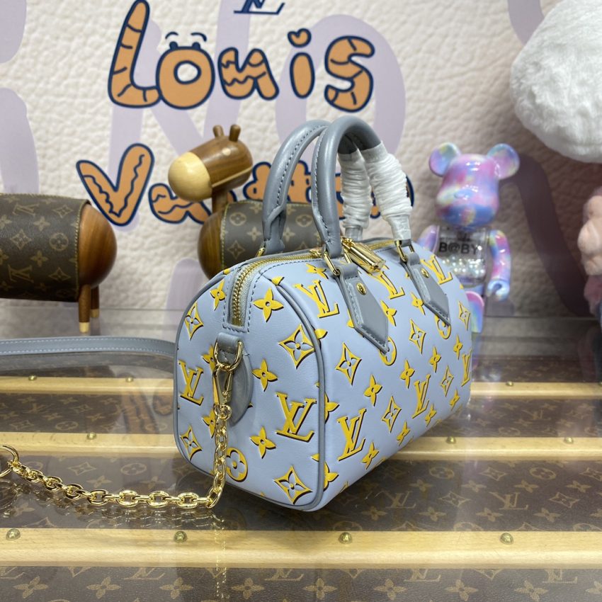 Replica Louis Vuitton Speedy Bandouliere 20 Blue Limited - high-quality designer bag clone