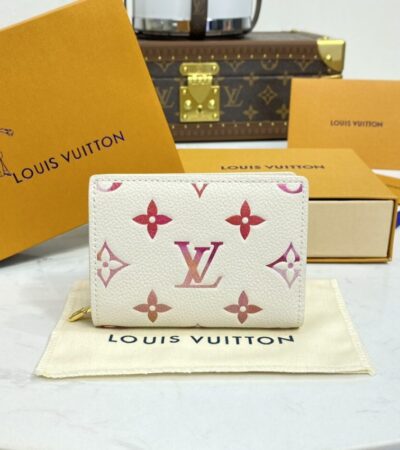 Replica Louis Vuitton Zipper Coin Purse White&Pink - Best Fake Designer Bags