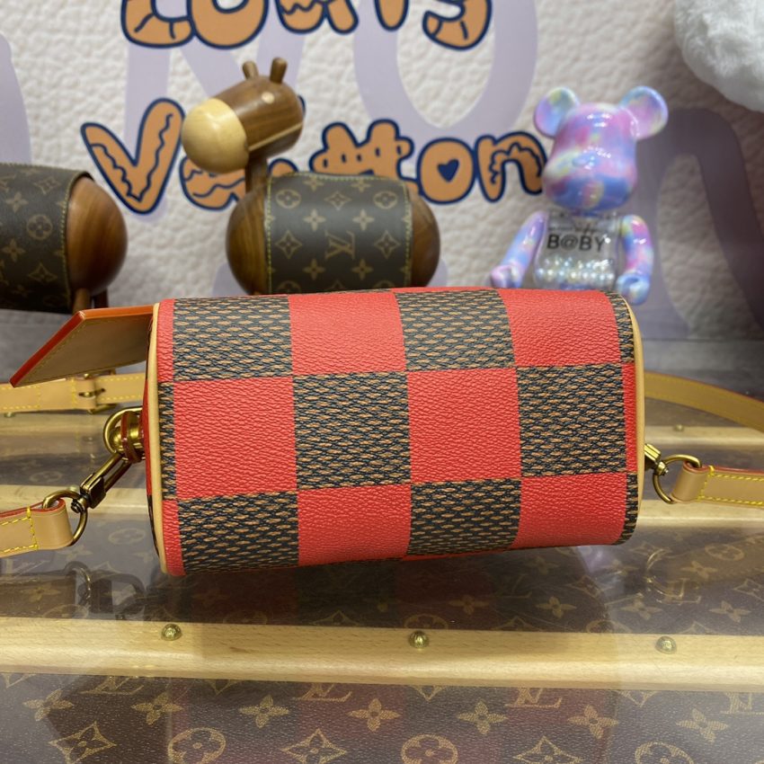 Replica Louis Vuitton Speedy 18 Red Grid - high-quality designer bag clone