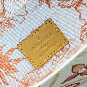 Replica Louis Vuitton Félicie Pochette White Orange Flowers - near-authentic luxury replica handbag
