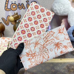 Replica Louis Vuitton Félicie Pochette White Orange Flowers - near-authentic luxury replica handbag