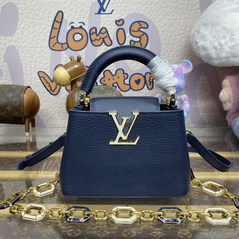 Replica Loius Vuitton Capucines Dark Blue - Best Fake Designer Bags