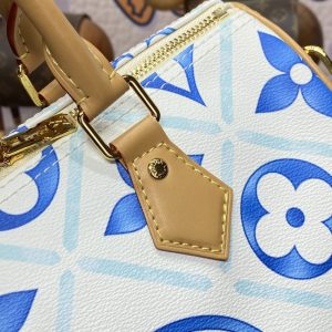 Replica Louis Vuitton Speedy Bandouliere 25 Blue-White - best-selling designer handbag dupe