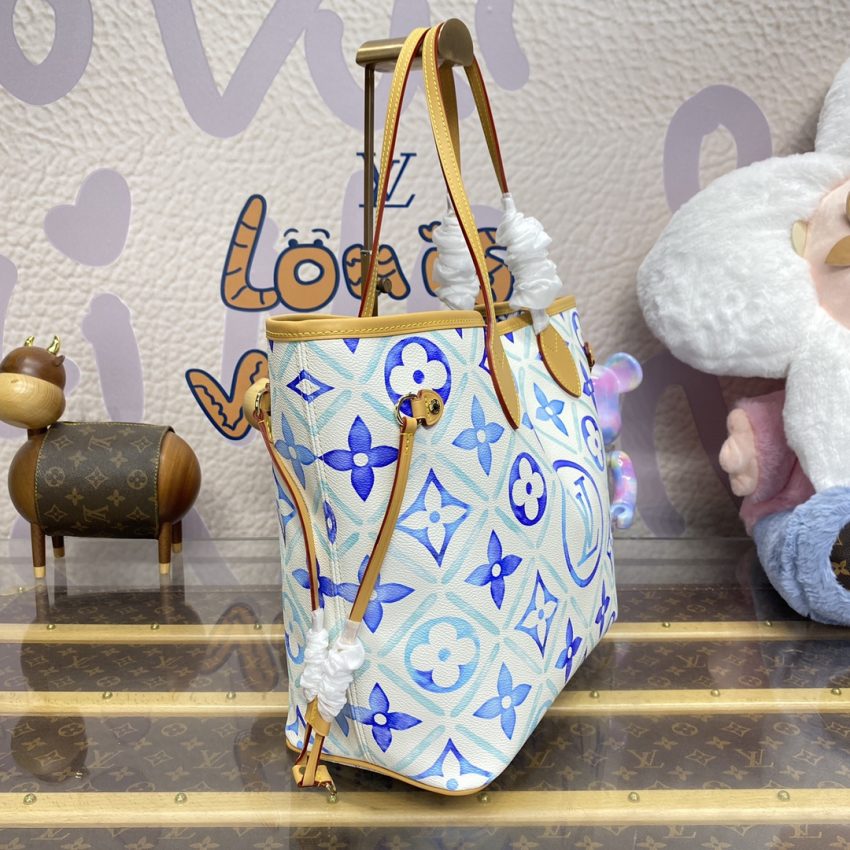 Replica Louis Vuitton Neverfull MM Bue - high-end fake designer purse