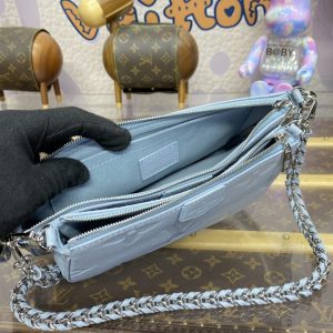 Replica Louis Vuitton Multi Pochette Accessoires Light Blue - best-selling designer handbag dupe