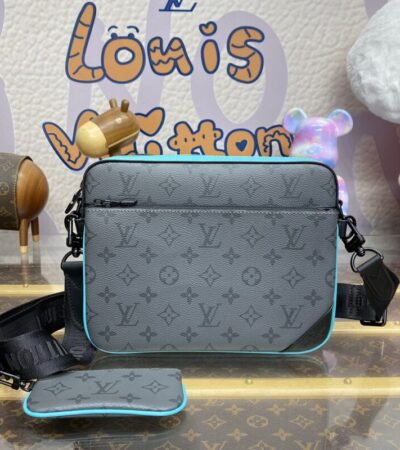 Replica Louis Vuitton Trio Messenger Grey&Tiffany - Best Fake Designer Bags