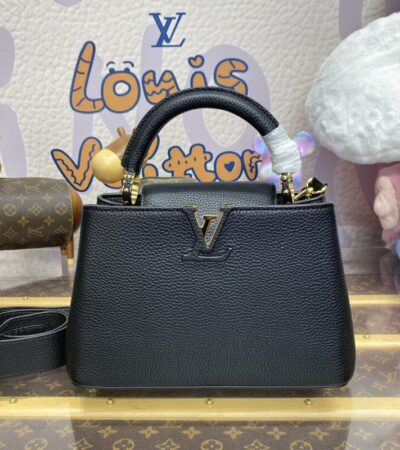 Replica Loius Vuitton Capucines Full Black - Best Fake Designer Bags