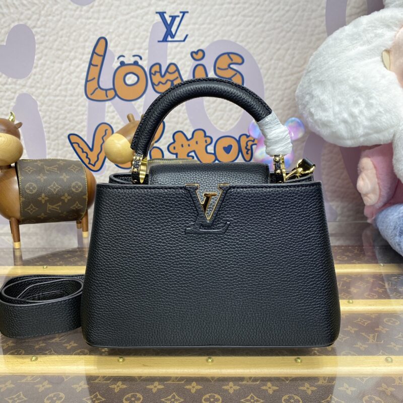 Replica Loius Vuitton Capucines Full Black - Best Fake Designer Bags