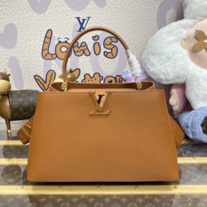 Replica Loius Vuitton Capucines Brown Large - Best Fake Designer Bags