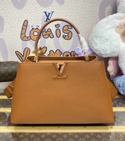 Replica Loius Vuitton Capucines Brown Large - Best Fake Designer Bags