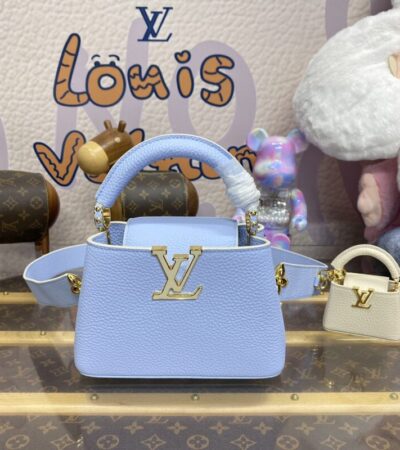 Replica Loius Vuitton Capucines Light Blue - Best Fake Designer Bags