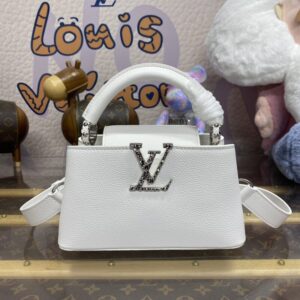 Replica Loius Vuitton Capucines East West White - Best Fake Designer Bags