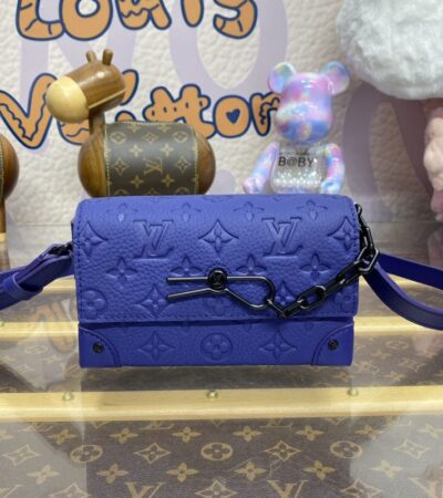 Replica Louis Vuitton Steamer Wearable Wallet Blue - Best Fake Designer Bags